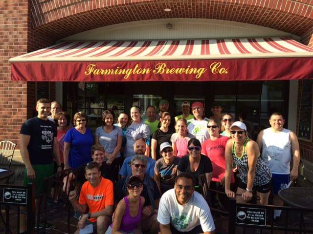 farmington brewing company weekly Tuesday run club members